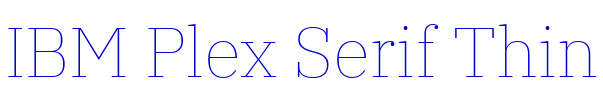 IBM Plex Serif Thin الخط